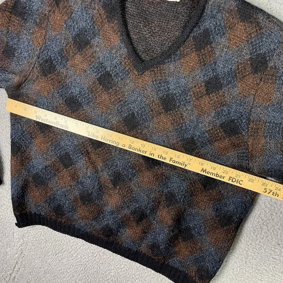 Vintage 60s Catalina Mohair Sweater Grunge Fuzzy Men's XL - Picture 6 of 6
